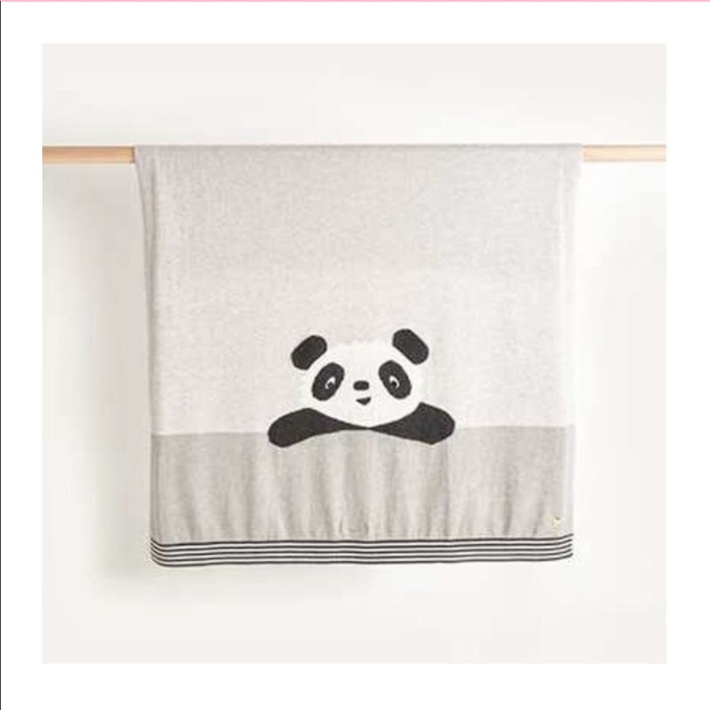 🐼 PANDA INTARSIA BLANKET WITH 3D EARS